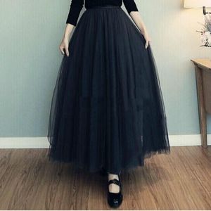 Skirts Spring/Summer Mesh Skirt Mid Length Halfskirt Korean Version High Waist Slim And Versatile A-line Pleated Yarn