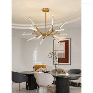 Pendant Lamps Room Decor Led Art Chandelier Lamp Light Clearing Crystal Column Tree Branches Designed Home Decoration Bedroom Living