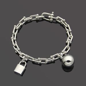 T bracelet designer jewelry chain single layer u-shaped bracelet gold/silver/rose as wedding christmas gift