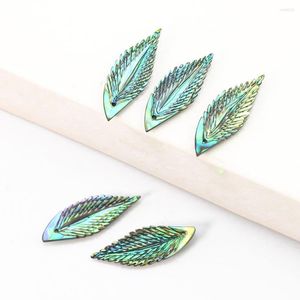 Charms 1PC Natural Abalone Shell Carved Leaf Pendant Mother Of Pearl Charm Dangles For Jewelry Making Necklace Earring Accessories Gift