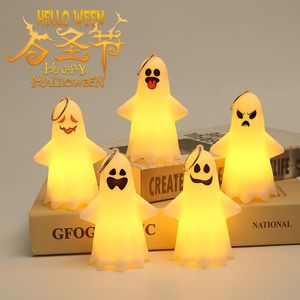 Velas Halloween pequeno fantasma luz noturna led vela eletrônica decoração luminosa ornamentos festa atmosfera assustadora adereços 230808