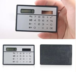 Großhandel Solarkartenrechner Mini-Rechner Solarbetriebener Zähler Kleine schlanke Kreditkarten Solars Power Pocket Ultradünne Taschenrechner LL