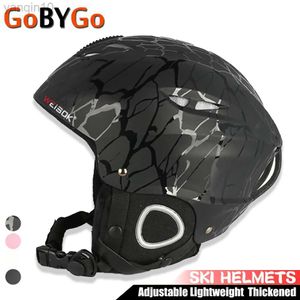 Caschi da sci Casco da sci per adulti Uomo Donna Regolabile Leggero Sci Snowboard Sport sulla neve Calore ispessito Casco professionale PC + EPS HKD230808