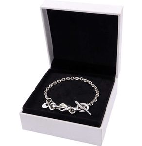 S925 Sterling Silver Armband för kvinnor Lyxdesigner Bangle Fit Pandora Croc Charms med original Box Lover Gift