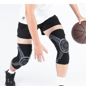 Joelheiras esportivas joelheiras de malha de silicone quente para patela, homens e mulheres, basquete ao ar livre, corrida, equitação, protetor de fitness interno