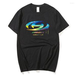 T-shirt da uomo Kpop Fashion Ateez World Tour Camicia in cotone di alta qualità Uomo Donna T-shirt manica corta Top Estate Unisex T-shirt Abbigliamento