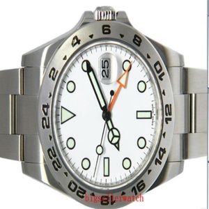 Luksusowy zegarek wysokiej jakości 42 mm Explorer II 216570-77210 White Dialasia ze stali nierdzewnej 2813 Ruch Mechaniczne automatyczne męskie zegarki B250Q