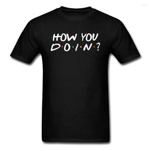 Herren-T-Shirts, Freunde-T-Shirt, How You Doin, Baumwollstoff für Männer, Rundhalsausschnitt, lustiges TV-Buchstaben-Design, europäische Größe XS-5XL