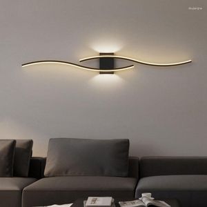 Lampada da parete 1 set di lusso minimalista striscia soggiorno griglia TV luce di sfondo