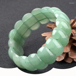 Strand Natural Dongling Jade Armband Hollow Carving Holy Device smycken Tillbehör för kvinnor män gåvor äkta jades armband