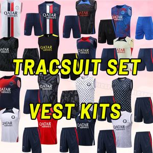 adults 23 24 PSGs MBAPPE soccer Tracksuits 2023 2024 DI MARIA WIJNALDUM SERGIO RAMOS HAKIMI fourth Maillots football kit ICARDI VERRATTI Training vest sets pants