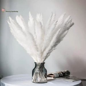 Decorative Flowers Wreaths 15PCS Dried Pampas Grass Natural Reed Flower Stems Bunch Plumes Decoration Artificial Dry Flower Home Boho Decor Christmas DIY 230808