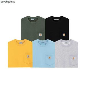 6YAG 2023 Fashion Hoodies Sweatshirts Brand Carhart för män och kvinnor Small Fick Solid Color Classic Lovers Lose Casual Round Neck tröja