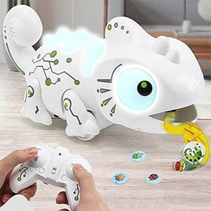 Электрические/RC Животные Дистанционное управление игрушечной игрушкой Chameleon Реалистичное животное RC Робот Chameleon Toys Электронные домашние животные Игрушка автомобиля для детей для детей подарки на день рождения 230808