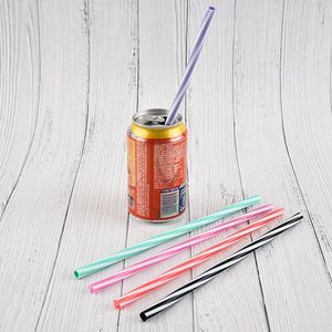 255mm 9Colors Silicone Spiral Stripe Straw Fashion Färgglada raka rör TEA MILK DRUD STRÅD Återanvändbart drickverktyg Babyzz