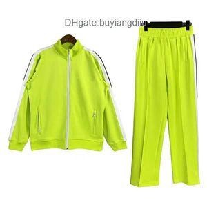 Mens Trailtsuits Zipper Coats Street Street Gevşek Takımlar Kadın Tasarımcıları Hoodies Femme Ceket Pantolon Spor giyim Jogging Sweatshirt Giyim Palms Angels JZO4