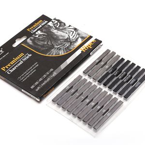 Kalemler 18 PCS Kömür Çubuğu Premium Kare Sıkıştırılmış Kömür Çizim Kurşun Kalemler DIY Çizim El Sanatları Çizim Gölgeleme 230807