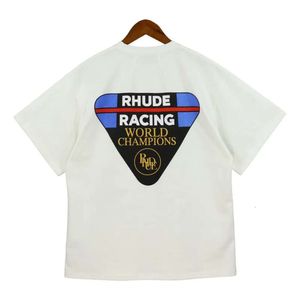 Rhude Mens T-shirt Designer T-shirt Marca Short Short Rhude T-shirt Abbigliamento Moda Cotone Coppie Tee Casual Summer Classic Letter808