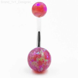 925 anelli di ombelico in argento sterling Opal Opal Piercing Piercing Body Piercing Body For Women Gift L230808