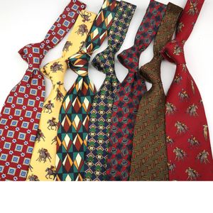 Neck Ties Linbaiway 9cm Brand Paisley Floral Neckties Formal Business for Men Wedding Necktie Men s Bridegroom 230807