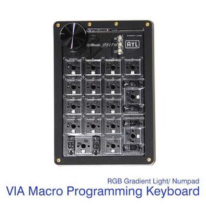 Yeni 17Key Numpad RGB Backlight Programlama Yoluyla Makro İşlev Kırmızı/Beyaz/Sarı Anahtar Hotswap Klavye Mekanik Pad HKD230808