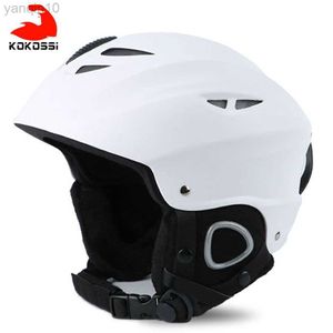 Capacetes de esqui KoKossi Capacete de esqui para inverno adulto masculino Capacete de snowboard moldado integralmente para mulheres Mantenha-se aquecido Segurança Patinação Esqui Proteção de cabeça HKD230808