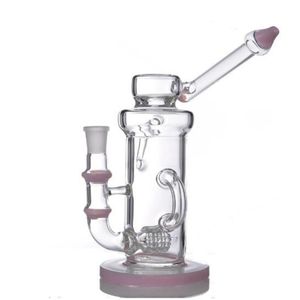 9.25 "high teacup glass Bong Hookahs bubbler Oil rig inline Perc burner interface 14mm