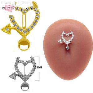 Accampioni del diavolo di tendenza alla moda anelli di ombelico anelli piercing ombelico sexy ventre in acciaio penzolamento piercing gioielli per il corpo ombligo per Halloween L230808