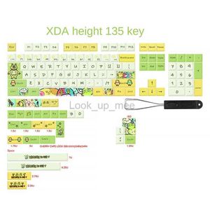 135-Key 7U Space Bar Split Space Bar Cap Keycap a sublimazione a cinque lati per tastiera meccanica Keycap HKD230808