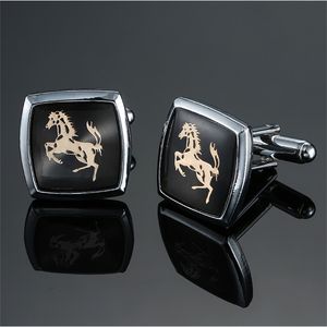 Cuff Links The classic horse brand Cufflinks glazed process Style Men's business shirt clothing accessories free delivery 230807