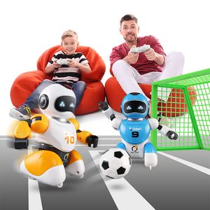 Electricrc Animals Mini RC Soccer Robot Two Player Battle Cartoon Electric Toys Musik Dancing Sing Fun Game Simulation Gifts for Children 230807