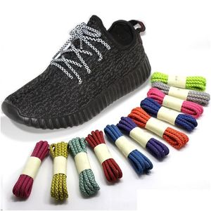 Ayakkabı Parçaları Aksesuarları 1 PAIR Floresan Spor Ayakkabı Yapımları Spor Yapılar Yansıtıcı Yuvarlak Halat Ayakkabıları Dantel Işık Shoelace 100/120cm Dr