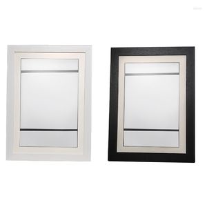 Frames Front Opening Kids Art Display 13.8X10.4Inch For Drawing Crafting(White 2PCS)