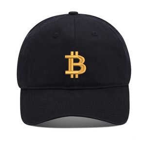 Bola Caps Lyprerazy Chapéu de Beisebol Bitcoin BTC Unisex Bordado Cap Lavado Algodão Bordado Ajustável 230807