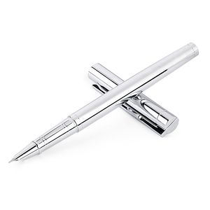 Fountain Pens Metal Silver Financial Tip Pen 038mm Shine Platinum Steel School Office Busines