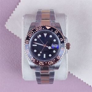 EW 공장 GMT Reloj 패션 럭셔리 시계 도금 금 스트랩 Montre Homme 절묘한 선물 야외 거리 쇼핑 우아한 AAA 시계 패션 SB009 C23