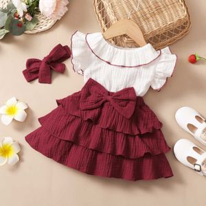 Vestidos de menina Ma Bayi 9 Gaun Anak Perempuan Anak-anak Bayi Balita Gaun Busur Ruffle para Anak Perempuan Pakaian Musim Panas