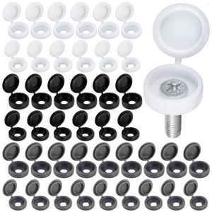 Storage Bags 900Pcs Hinged Screw Cover Caps Plastic Head Snap Reusable Protection Flip Top Set Waterproof Self-Tapping