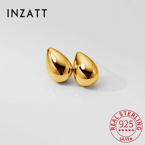 Stud INZATT Real 925 Sterling Silver Water Drop Geometric Earrings For Women Party Trendy Fine Jewelry Minimalist Accessories 230807