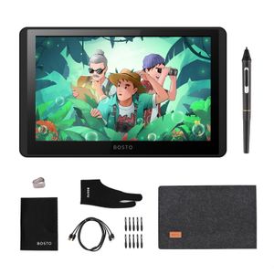 Graphics Tablets Pens BOSTO 12HDA 116Inch Drawing Tablet Monitor 1366x768 Display 8192 Pressure Level Passive Technology with Tilt Function 230808