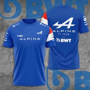 4wv2 2023 Formula One Men's Fashion T-shirts F1 Racing Team Summer Sale Alpine Tops Spain Alonso Outdoor Sports Casual Short Sleeves Oversized