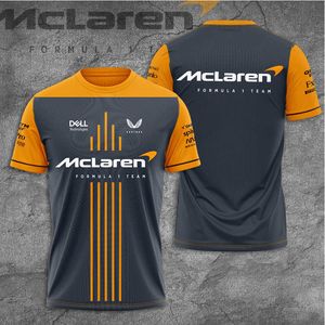 Pkil 2023 Formula One T-shirt moda uomo F1 Racing Team Summer New Mclaren Short Sleeve Crew Top sportivo all'aperto