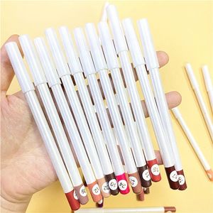 Batom 20PCS Private Label Lipliner Lápis Matte Cream Lip Liner Custom Your Wholesale Makeup Beauty White Liner Vegan 230808