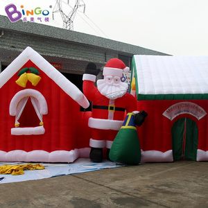 卸売カスタマイズされた9x4x4MH広告インフレータブルサンタクロースクリスマスハウス屋外パーティーイベント装飾玩具スポーツ用