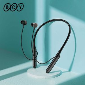 QCY C1 C2 Fone de ouvido sem fio Bluetooth 5.2 Magnético Esporte Neckband Fones de ouvido 50H Long Standby Headset Estéreo Earbuds HKD230809
