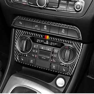 Auto Accessories Interior Carbon Fiber Car Sticker Console CD Air Conditioner Knob Frame Strips Cover Trim for Audi Q3 2013-2018327u