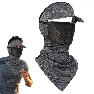 Capacetes de motocicleta Proteção UV Bandana Respirável Verão Sensação de frio Ciclismo Polaina Pescoço Confortável Protetor solar Véu facial Sol de 360 graus