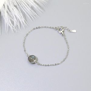 Braccialetti di collegamento Pietra di luna naturale che attira il braccialetto di perline fortunate maschili Mano giapponese e coreana di temperamento semplice studente stile Mori