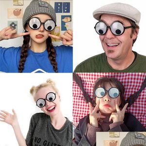 Altre forniture per feste festive Creative Cute To Open Eyeball Circle Fun Birthday Glasses Gioco di ruolo Giochi di intrattenimento per le vacanze Costo Dhwne