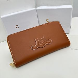 Fashion designer Leather wallets luxury triomphe Credit Card Holder purse bags Highs quality women of Zippy coin purses with Original box dust bag